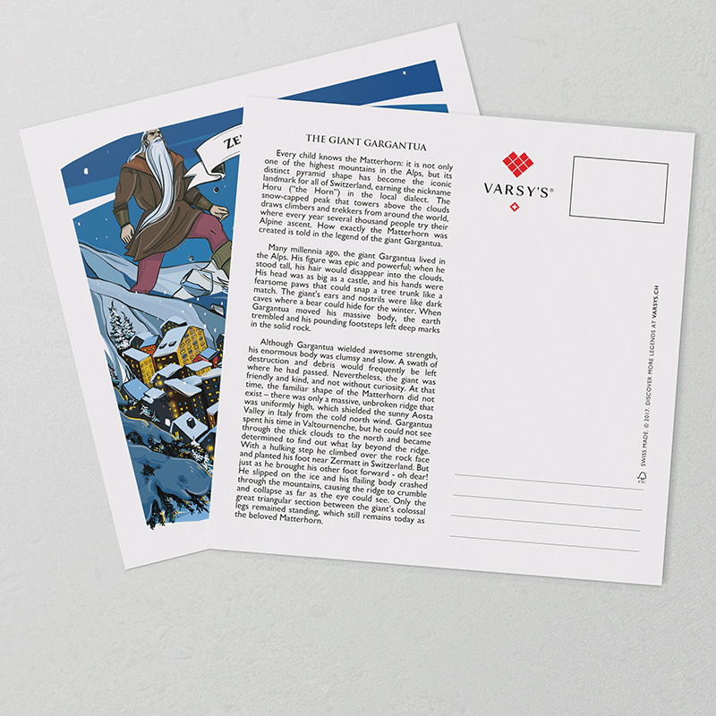 [:en]Swiss-made Zermatt postcards: Learn how the Matterhorn got its unique shape - a true Swiss legend.[:][:de]Legendäre Souvenirs aus der Schweiz: Erfahren Sie, wie das Matterhorn seine einzigartige Form erhielt - eine wahre Schweizer Legende.[:]