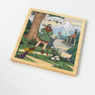 William Tell Magnet Souvenir Switzerland Swiss Wood