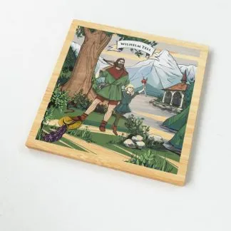 William Tell Magnet Souvenir Switzerland Swiss Wood