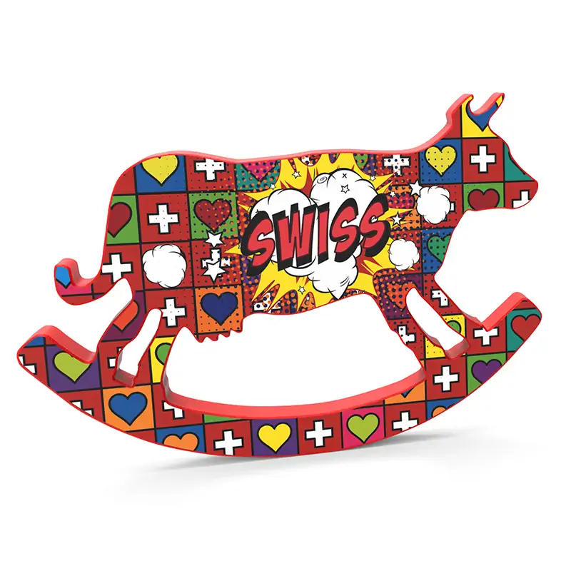 Swiss Wooden Rocking Cow